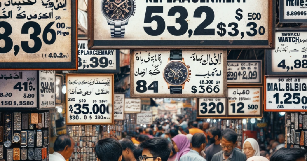 腕時計の電池交換料金の市場相場