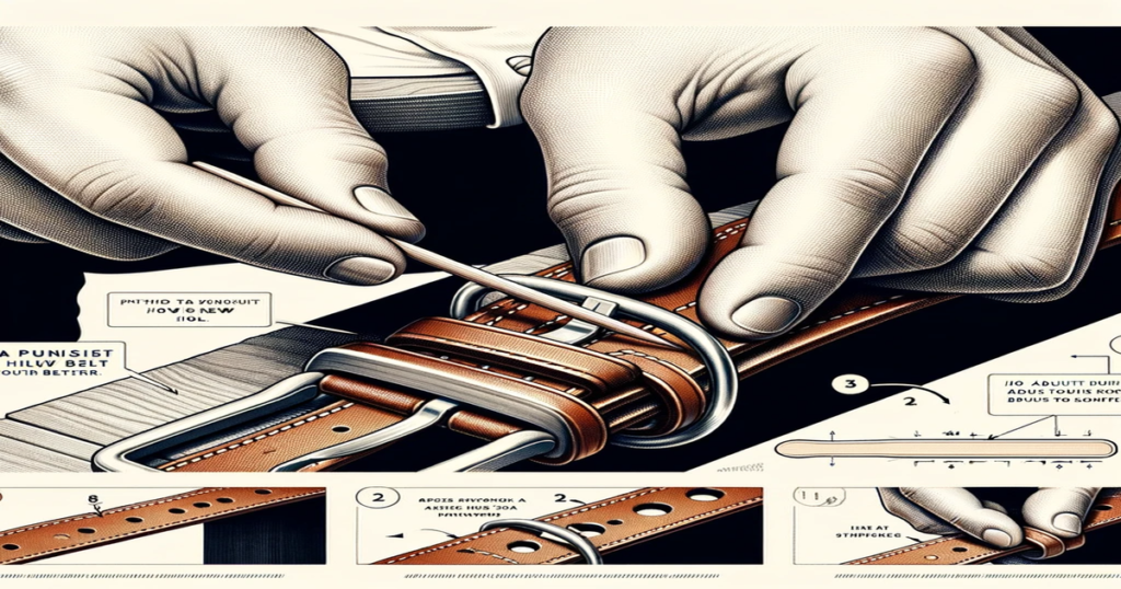 「つまようじを使ったベルト調整方法」