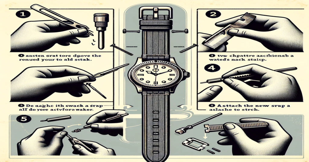 腕時計ベルトの交換手順