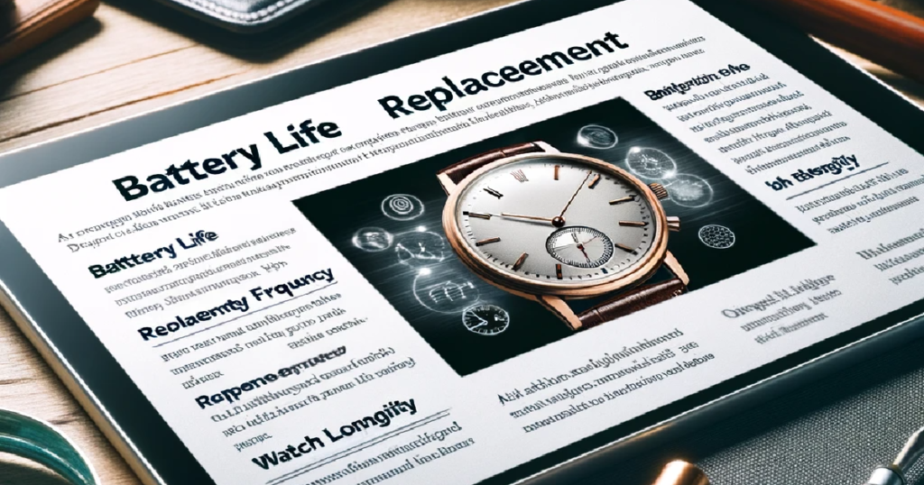 電池交換の頻度と腕時計の寿命