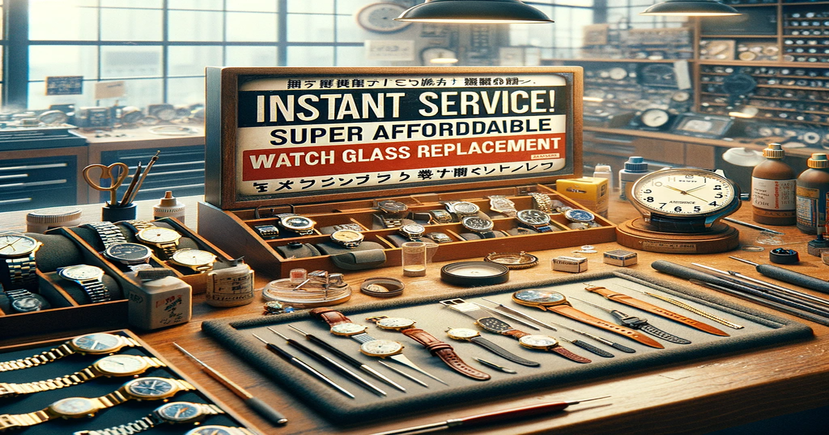 即日対応！腕時計のガラス交換が超お得
